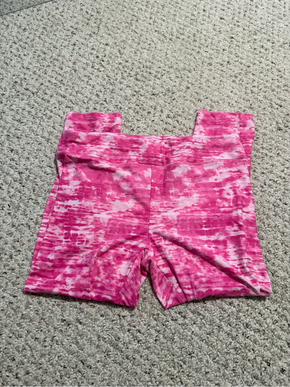 Time and Tru Pink Tie-Dye Capri Leggings